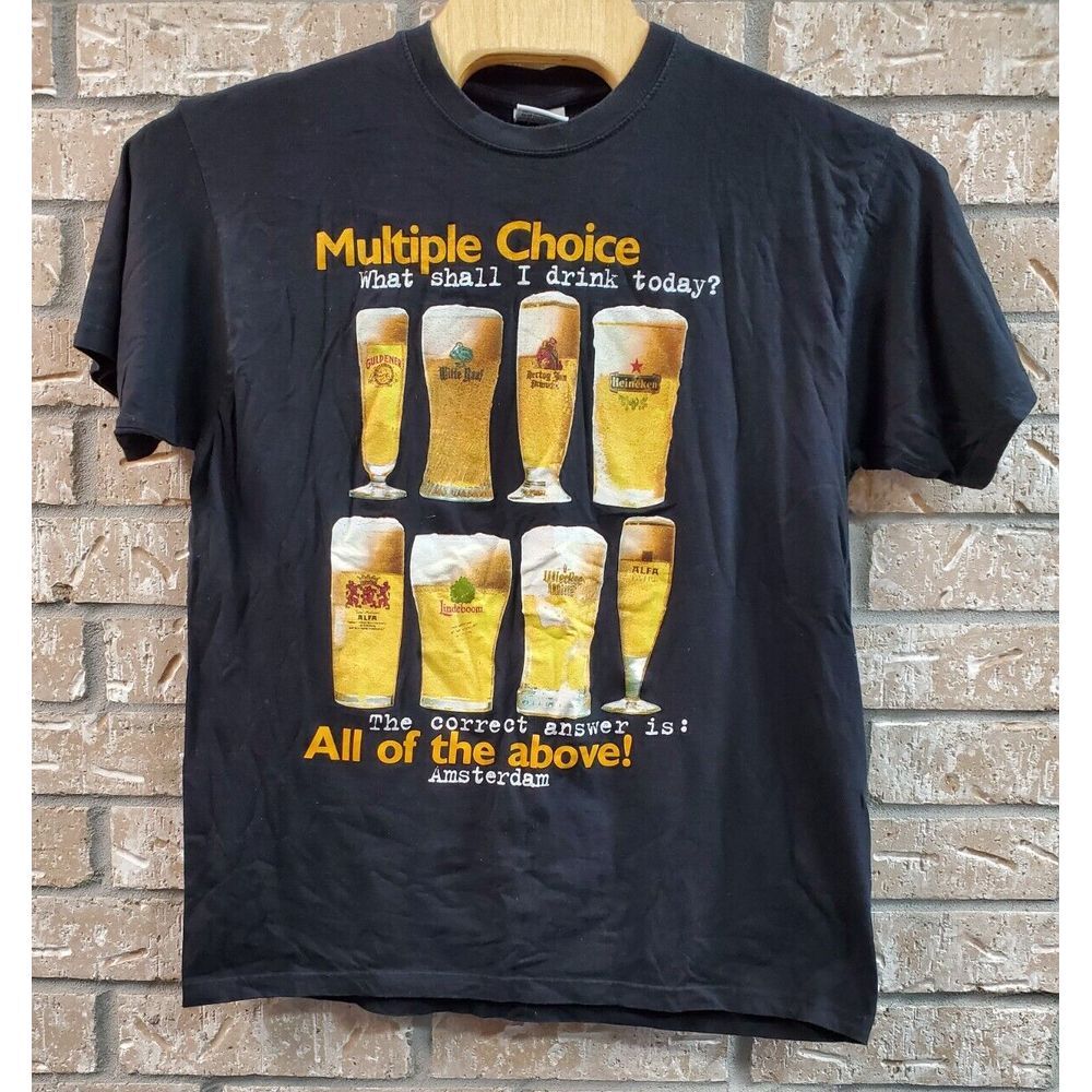 Fox Originals Multiple Choice Beer All Over‎ Graphic T Shirt Men XL Amsterdam